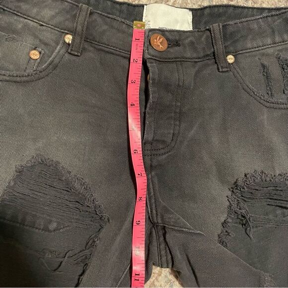 One Teaspoon Stevies Jean Shorts Distressed Button Fly- Size 24 - Picture 9 of 11